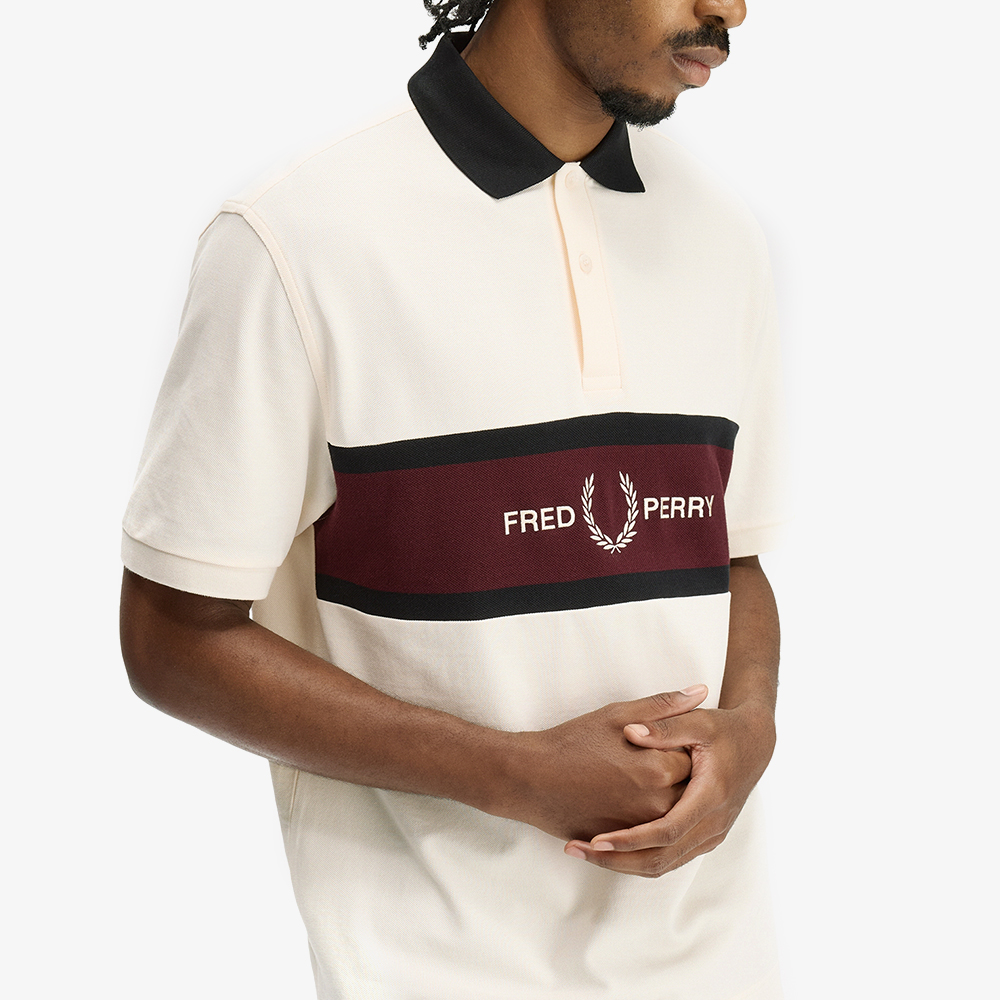 프레드페리 엠브로이더드 패널 폴로 셔츠 에크루(Fred Perry Embroidered Panel Polo Shirt Ecru) - 3