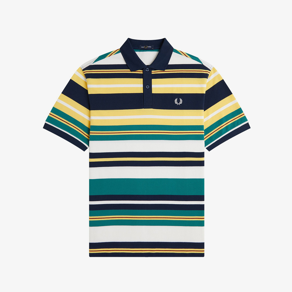 프레드페리 스트라이프 릴랙스드 폴로 셔츠 레몬 발리(Fred Perry Striped Relaxed Polo Shirt Lemon Barley) - 5