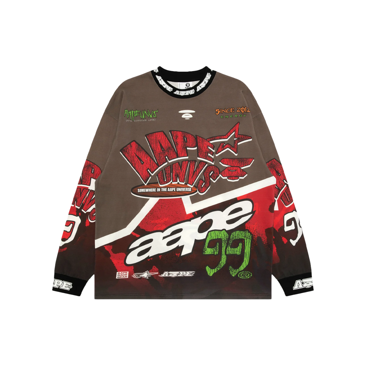 에이프 메인 롱 티 브라운 - 26SS(AAPE Main Long Tee Brown - 26SS) - 1