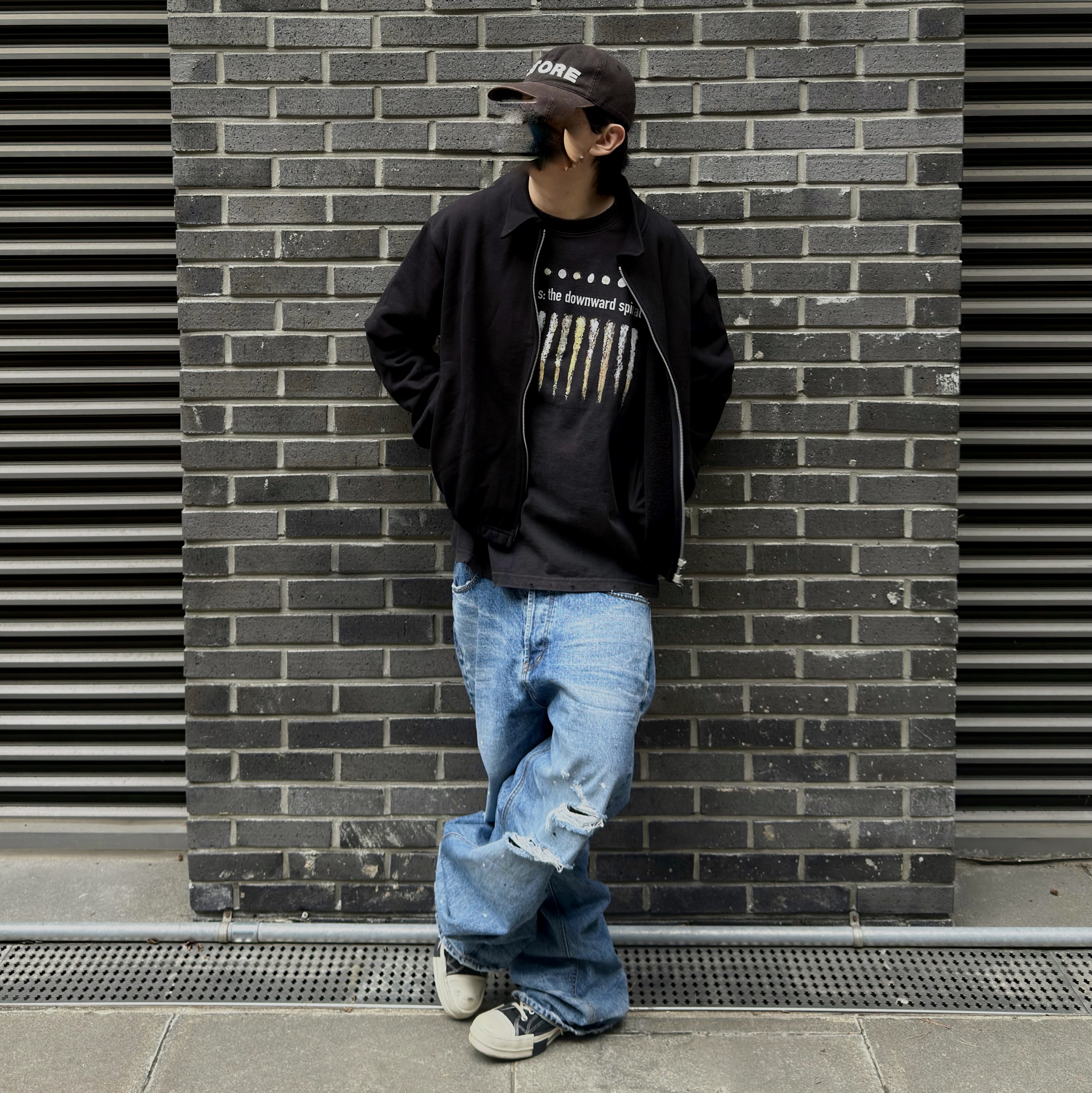 Converse x Drkshdw Drkstr Chuck 70 Ox Black 착용 스타일 - 3