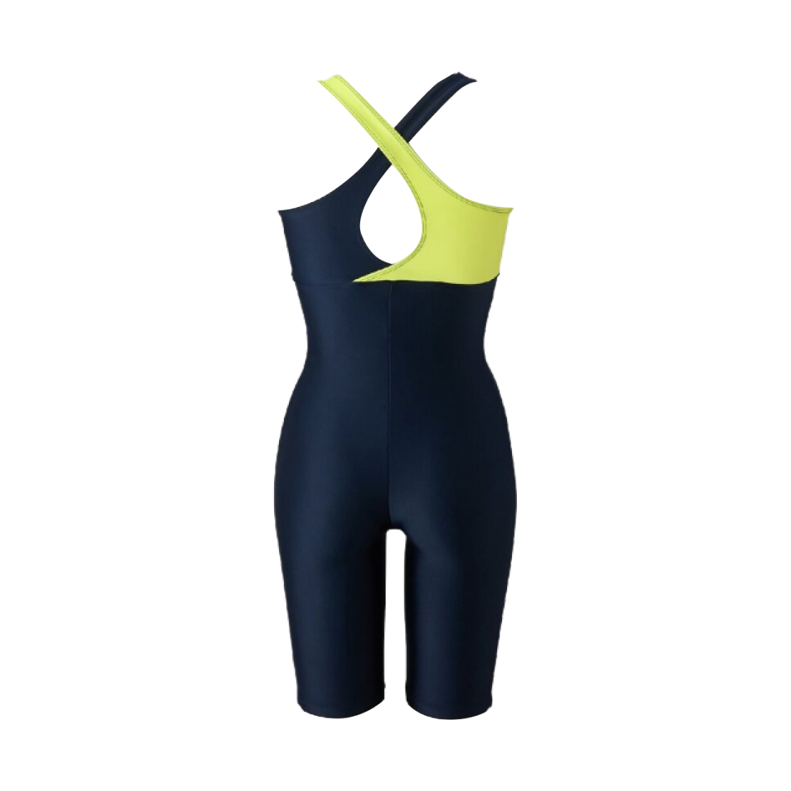 (W) 미즈노 스트로크 원 스윔 피트니스 올인원 네이비 라이트 그린((W) Mizuno Stroke One Swim Fitness All-In-One Navy Light Green) - 2