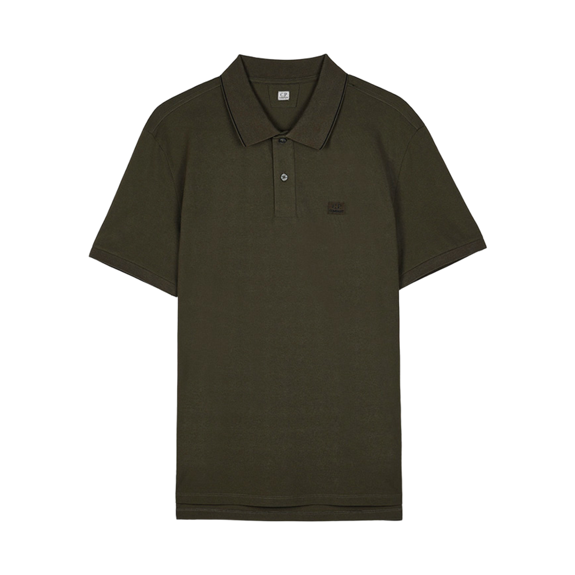 RCCMPL722A005263W683 C.P. Company Stretch Piquet Short Sleeve Logo Polo Ivy Green - 25FW