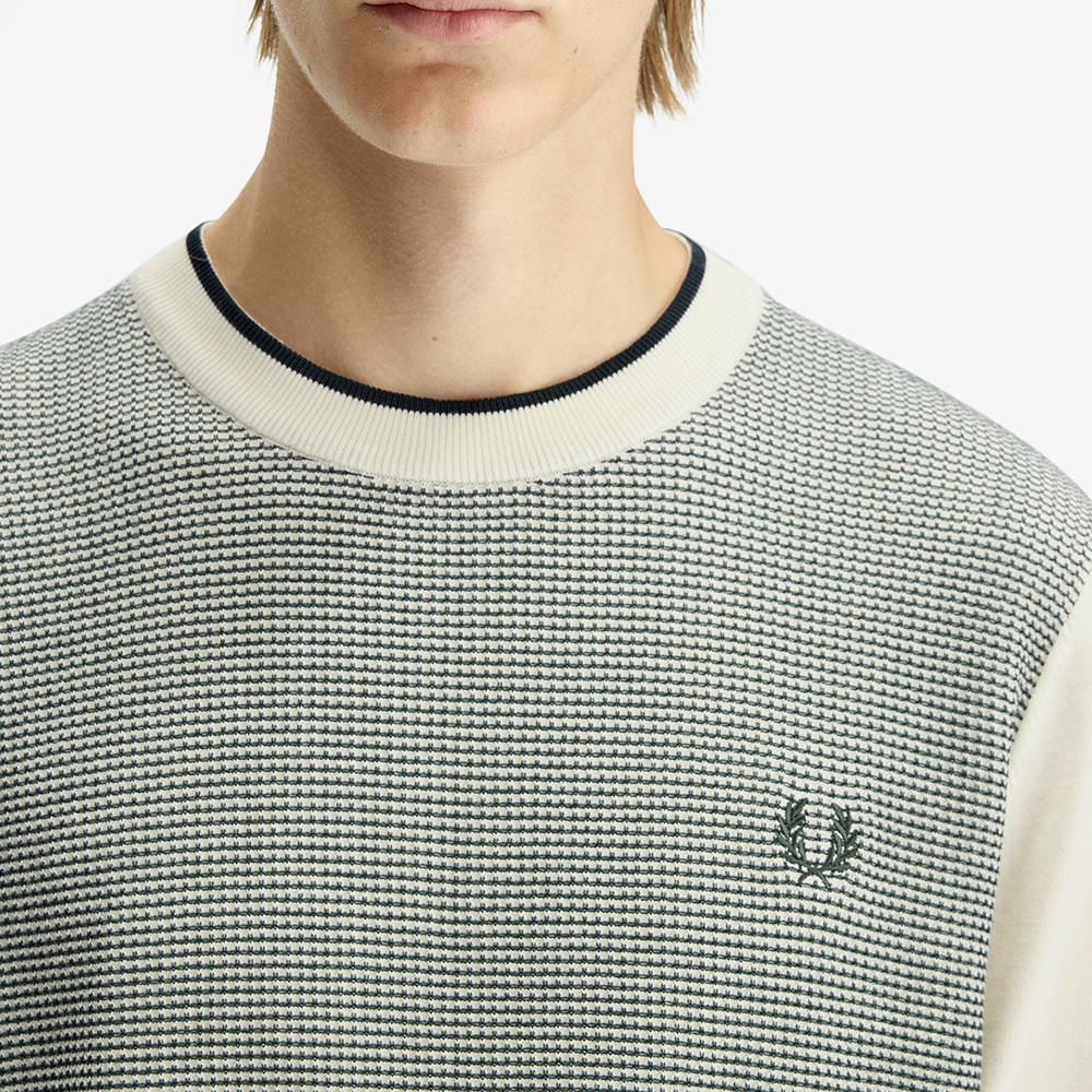 프레드페리 토닉 와플 니트 티셔츠 에크루(Fred Perry Tonic Waffle Knitted T-Shirt Ecru) - 3