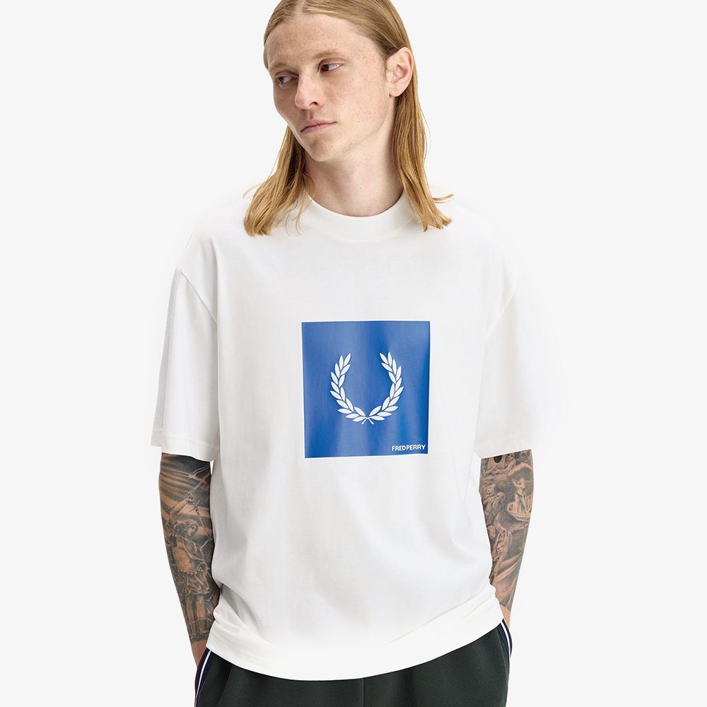 프레드페리 박스 그래픽 티셔츠 스노우 화이트(Fred Perry Box Graphic T-Shirt Snow White) - 3