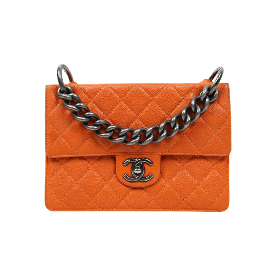 샤넬 오렌지 캐비어 레트로 클래스 숄더백 D-A51709T(Chanel Orange Caviar Retro Classic Shoulder Bag D-A51709T) - 1