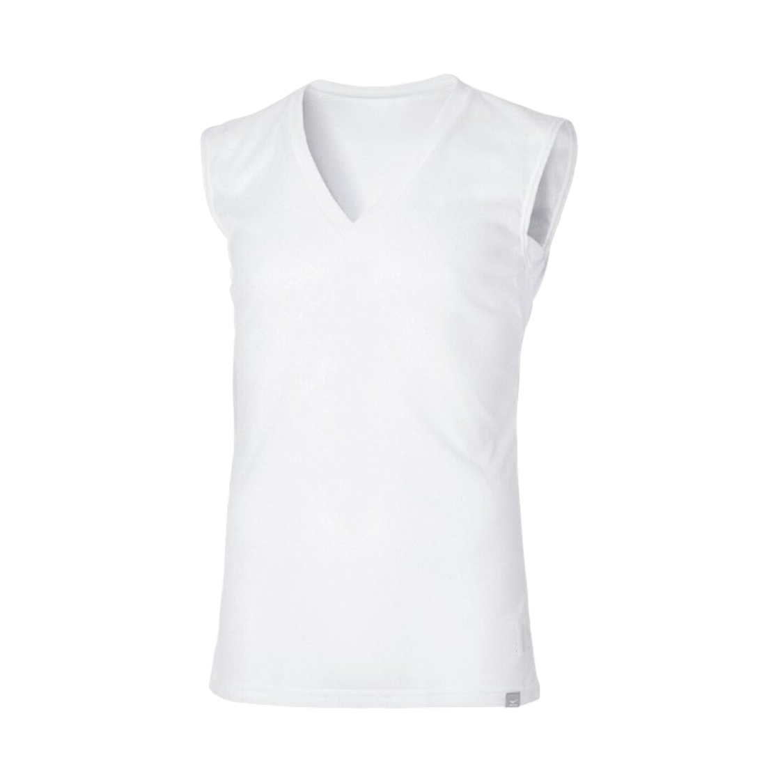 C2JAD11301 Mizuno Premier Cool Inner Dry Aeroflow V-Neck Sleeveless Shirt White