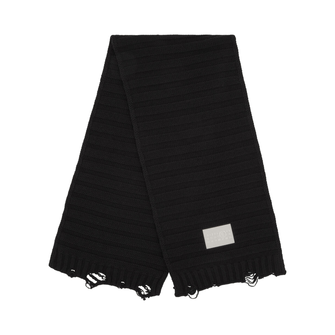 S52TE0054M13040900 MM6 Maison Margiela Knitting Wool Muffler Black
