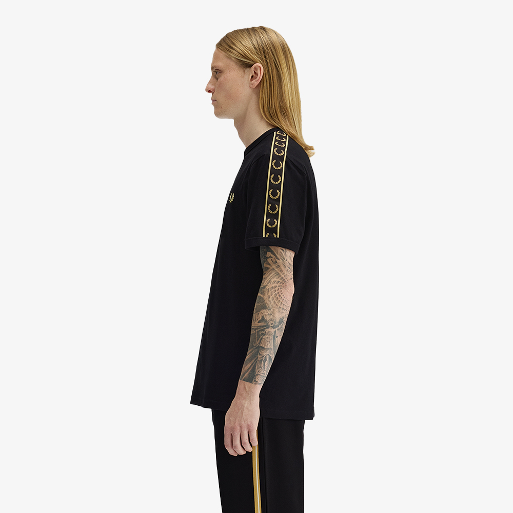 프레드페리 컨트라스트 테잎 링어 티셔츠 블랙 샴페인(Fred Perry Contrast Tape Ringer T-Shirt Black Champagne) - 2