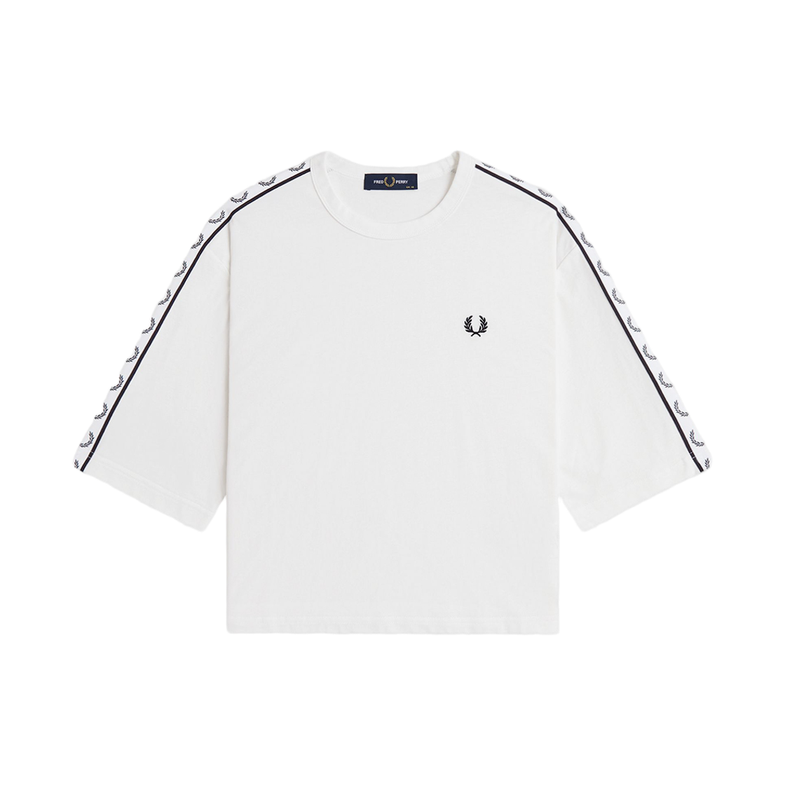프레드페리 우먼즈 테잎 티셔츠 스노우 화이트(Fred Perry Taped T-Shirt Snow White)