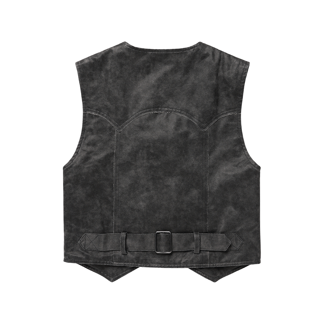 더바이닐하우스 페이디드 레더 베스트 자켓 블랙(Thevinylhouse Faded Leather Vest Jacket Black) - 4