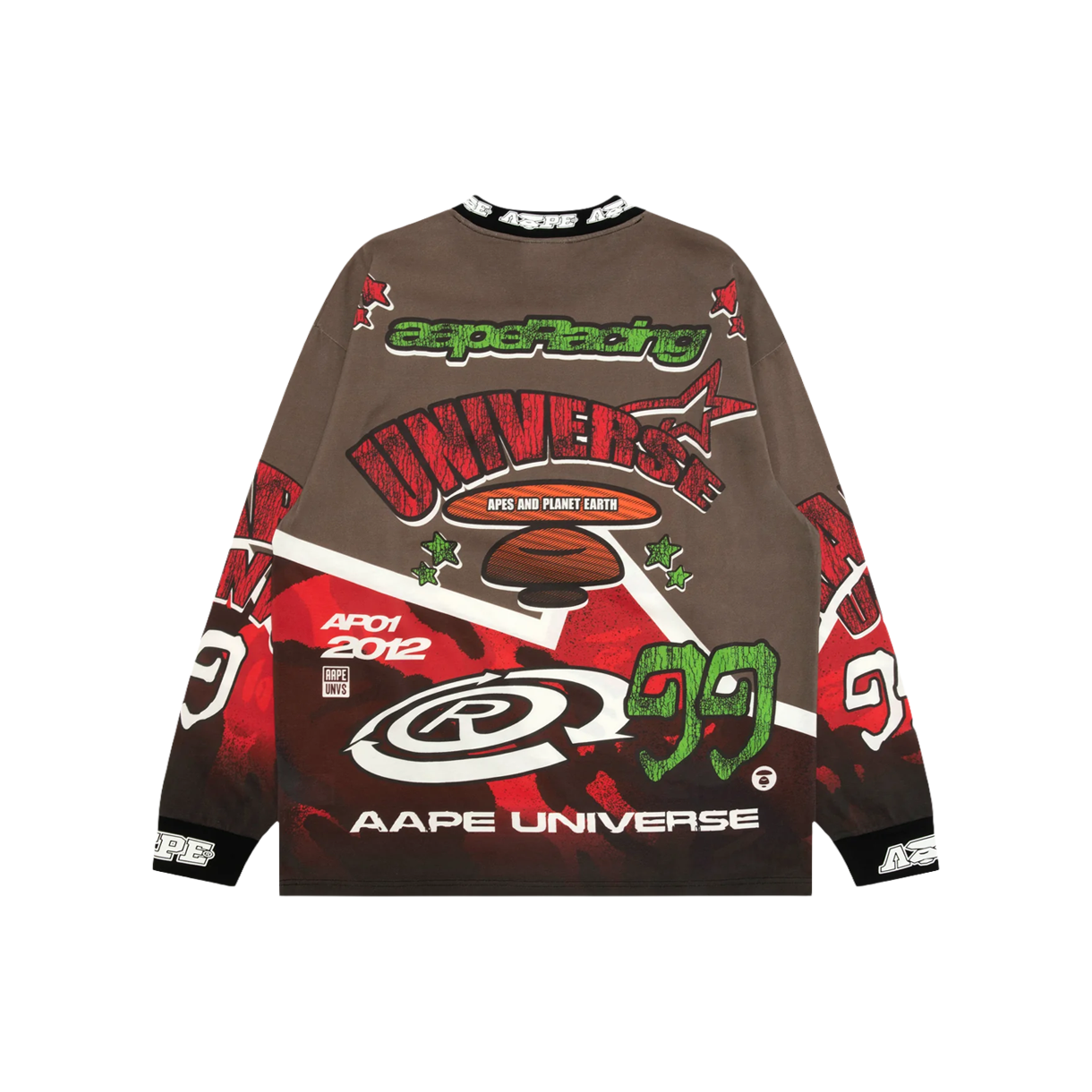 에이프 메인 롱 티 브라운 - 26SS(AAPE Main Long Tee Brown - 26SS) - 2