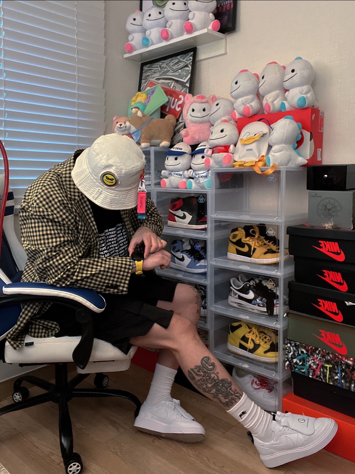 Nike x Peaceminusone Kwondo1 White 착용 스타일