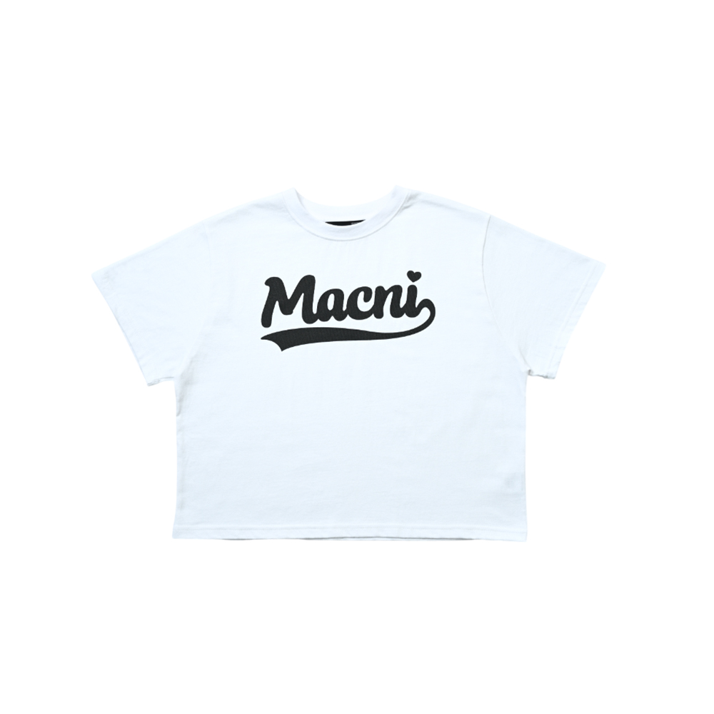 마크니 레트로 로고 크롭 티셔츠 화이트(MACNI Retro Logo Crop T-Shirt White) - 3