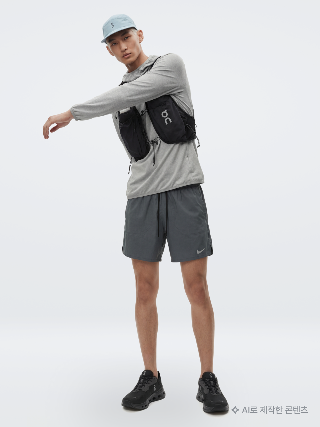 Satisfy Justice Cordura 5L Hydration Vest Black, UVU Dolomiti L/S Running Top White 착용 스타일 - 7