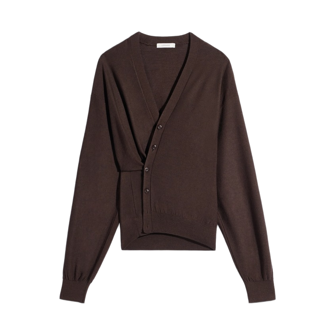 르메르 메리노 블렌드 트위스트 가디건 다크 카카오(Lemaire Twisted Cardigan in Merino Blend Dark Cacao)