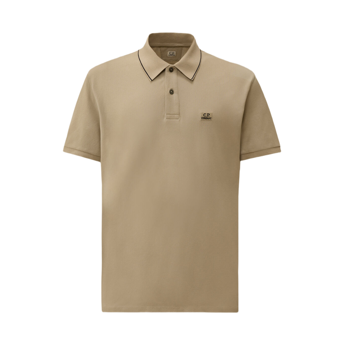 20CMPL722A005263W904 C.P. Company Stretch Piquet Short Sleeve Logo Polo Dove Grey - 26SS