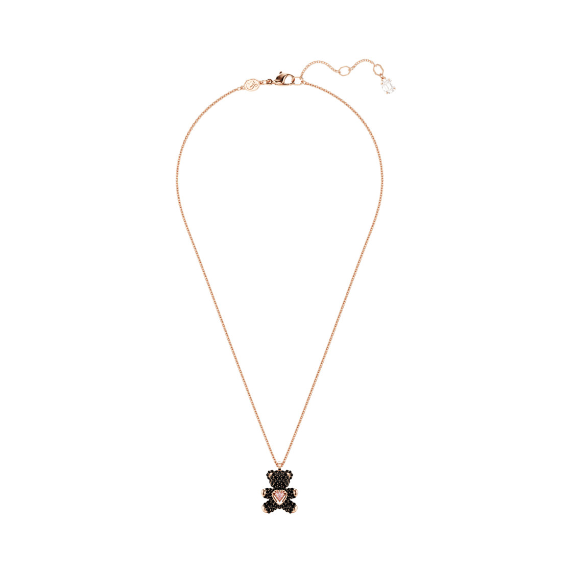5693623 (W) Swarovski Teddy Pendant Bear Black Rose Gold Plated