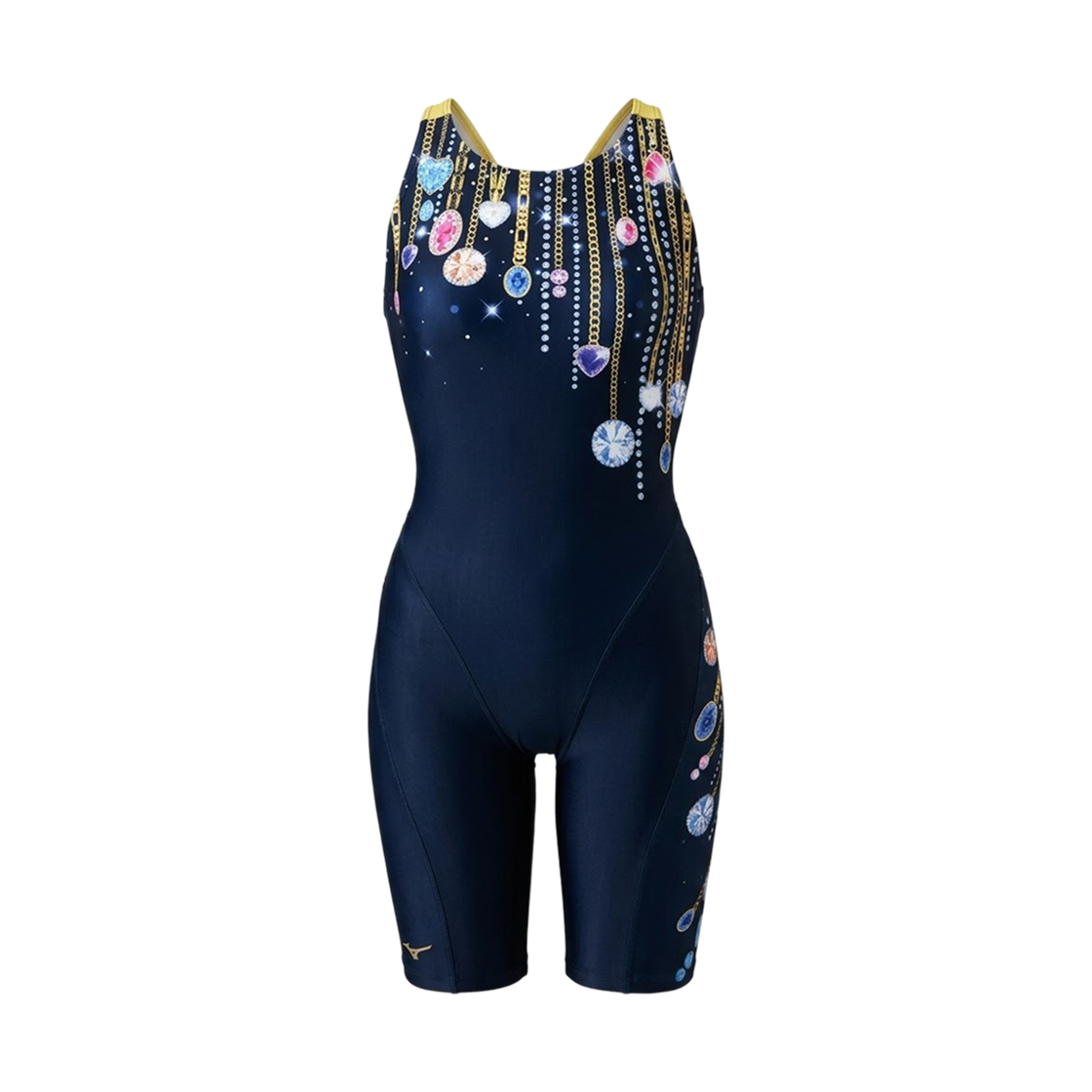 N2JGD30484 (W) Mizuno Stroke One Swim Fitness All-In-One Navy Yellow