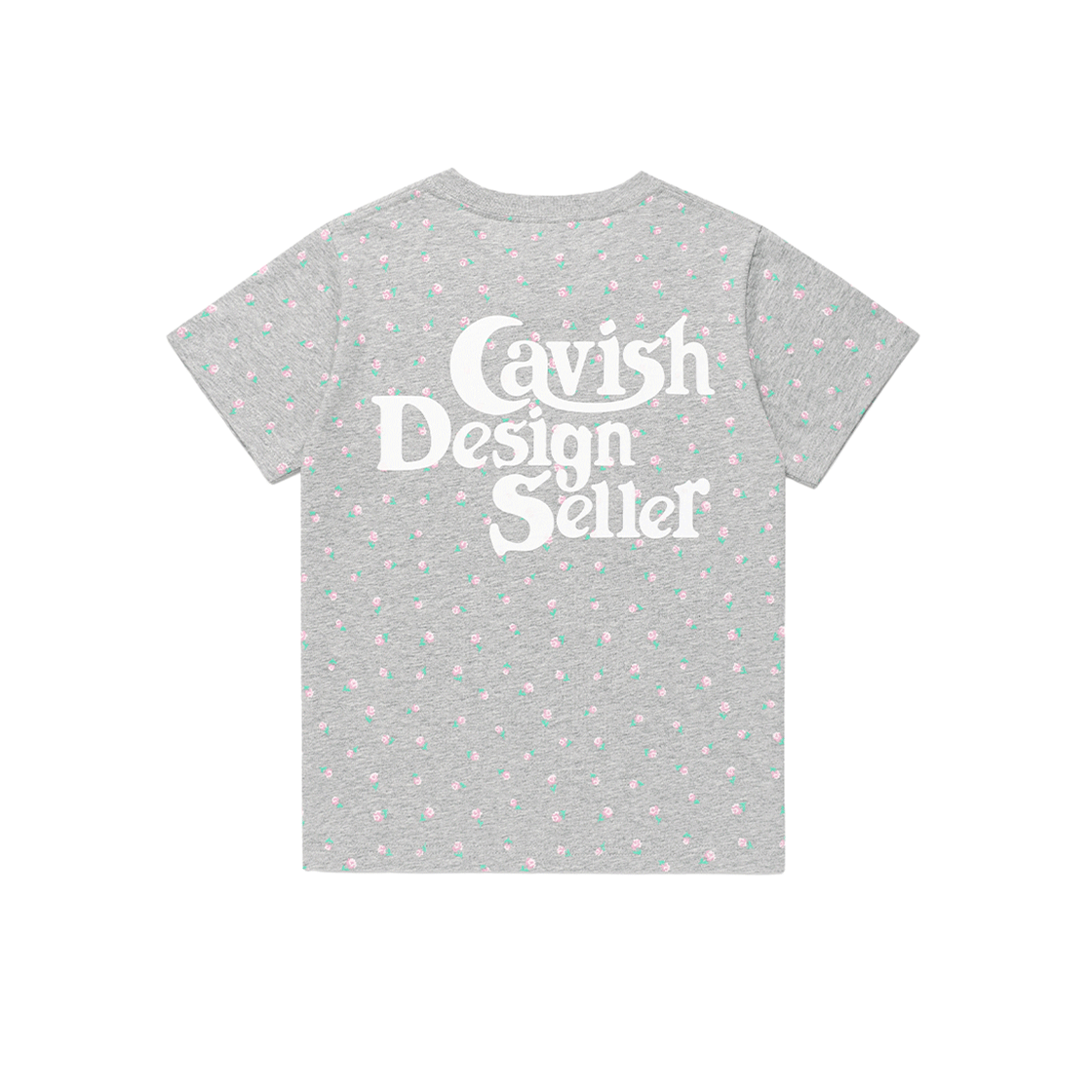 CV2GMFT514AGR CAVISH W Flower Seller Logo SS Tee Grey