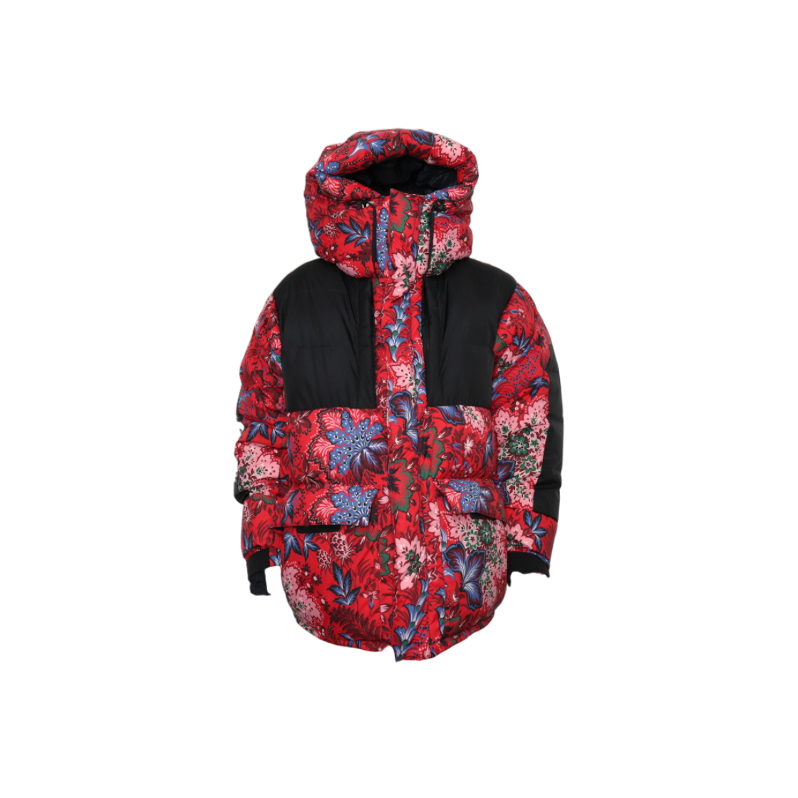 몽클레르 길드우드 블랙 레드 플로럴 프린트 후드 남성 다운패딩 자켓aa61766(Moncler Girdwood Black Red Floral Print Hooded Men's Down Jacket)