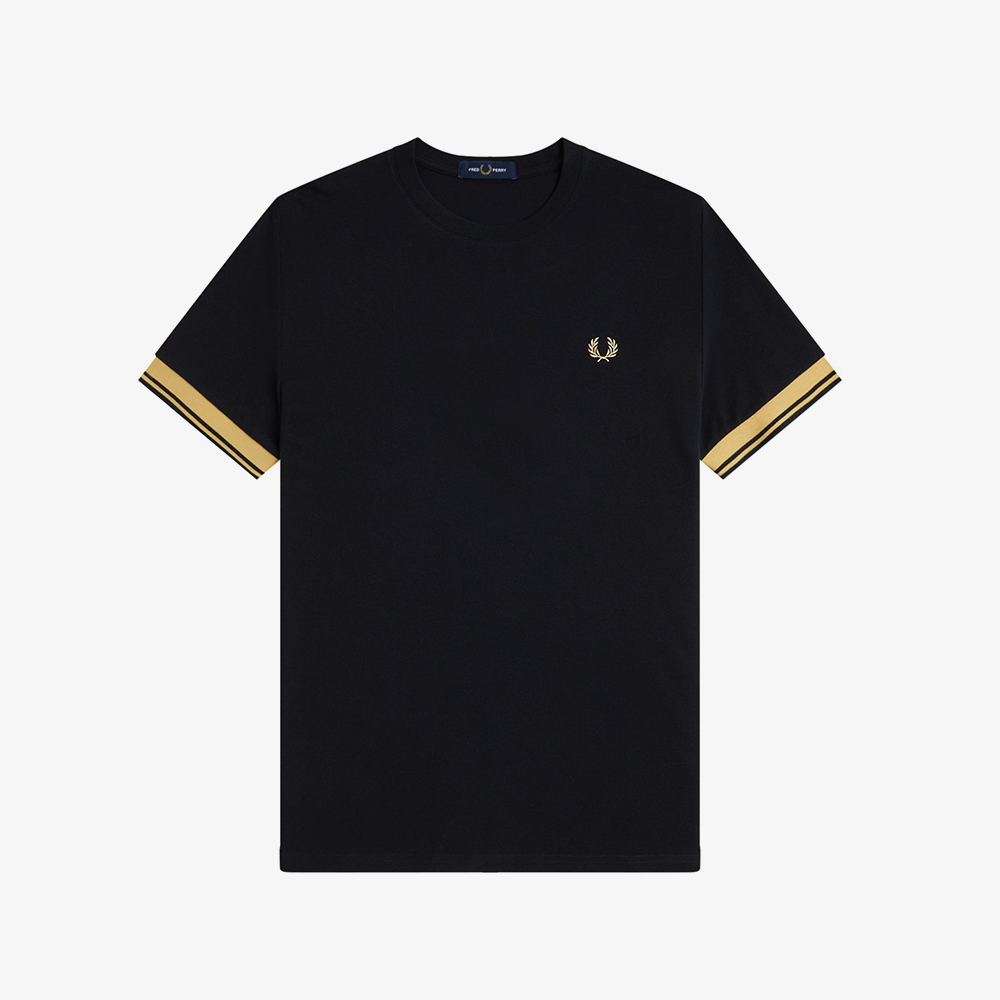 프레드페리 트윈 팁 커프 티셔츠 블랙 샴페인(Fred Perry Twin Tipped Cuff T-Shirt Black Champagne) - 5