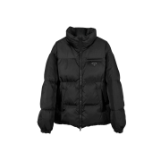 Prada Men's Mid-Length Reversible Nylon Down Jacket - Black