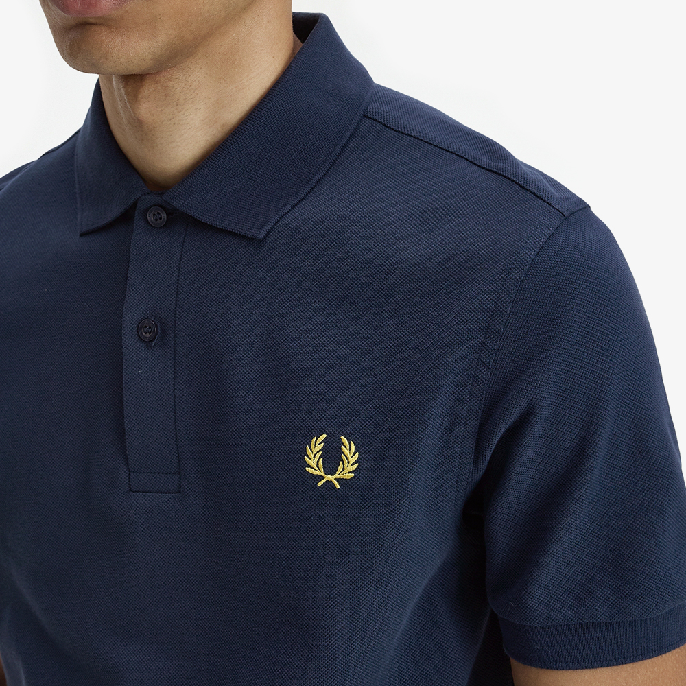 프레드페리 M6000 플레인 프레드페리 셔츠 테니스블루 레몬발리(Fred Perry Plain Fred Perry Shirt Tennis Blue Lemon Barley) - 4