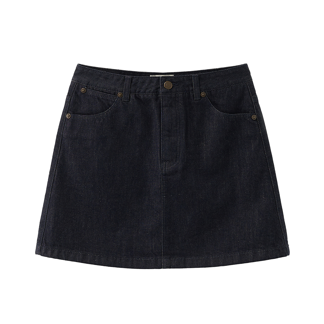 세터 우먼 클래식 논페이드 데님 미니 스커트 인디고(SATUR W Classic Nonfade Denim Mini Skirt Indigo)