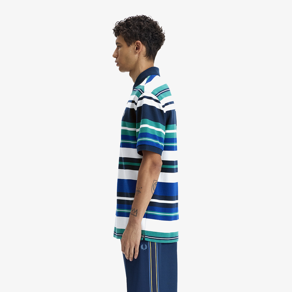 프레드페리 스트라이프 릴랙스드 폴로 셔츠 딥 민트(Fred Perry Striped Relaxed Polo Shirt Deep Mint) - 2
