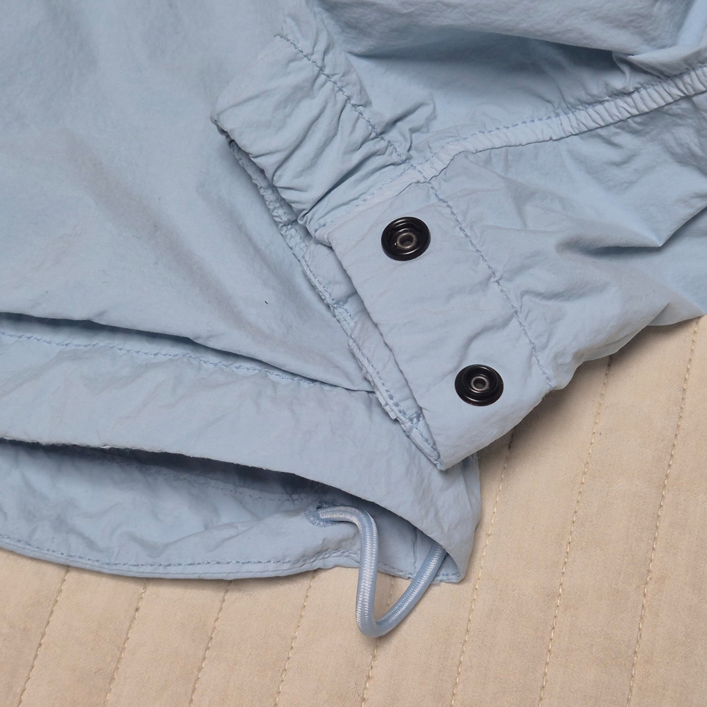 Stone Island 4100112 Nylon Smerigliato-TC Short Hooded Parka with Anti-Drop Dust Blue - 26SS 착용 스타일 - 4