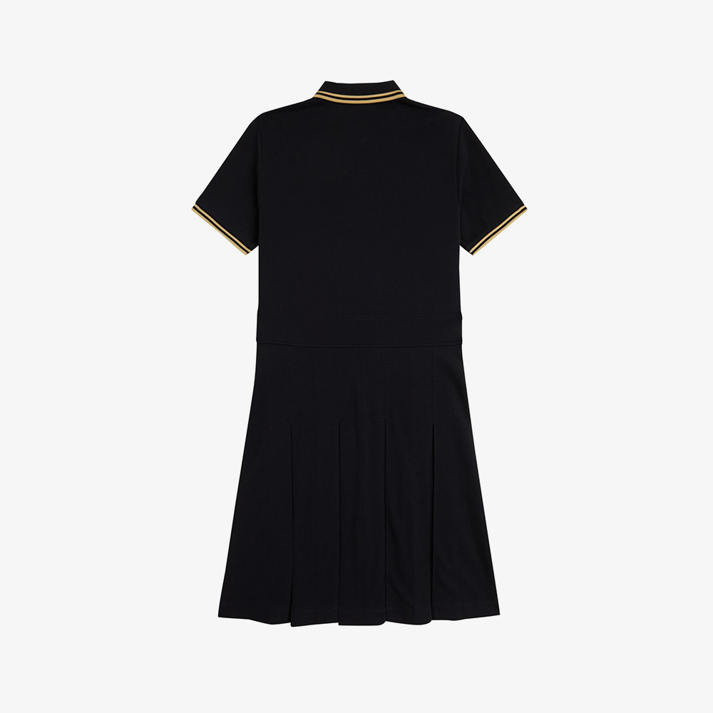 프레드페리 우먼즈 트윕 팁 플리츠 프레드페리 드레스 블랙 샴페인(Fred Perry Twin Tipped Pleated Fred Perry Dress Black Champagne) - 6