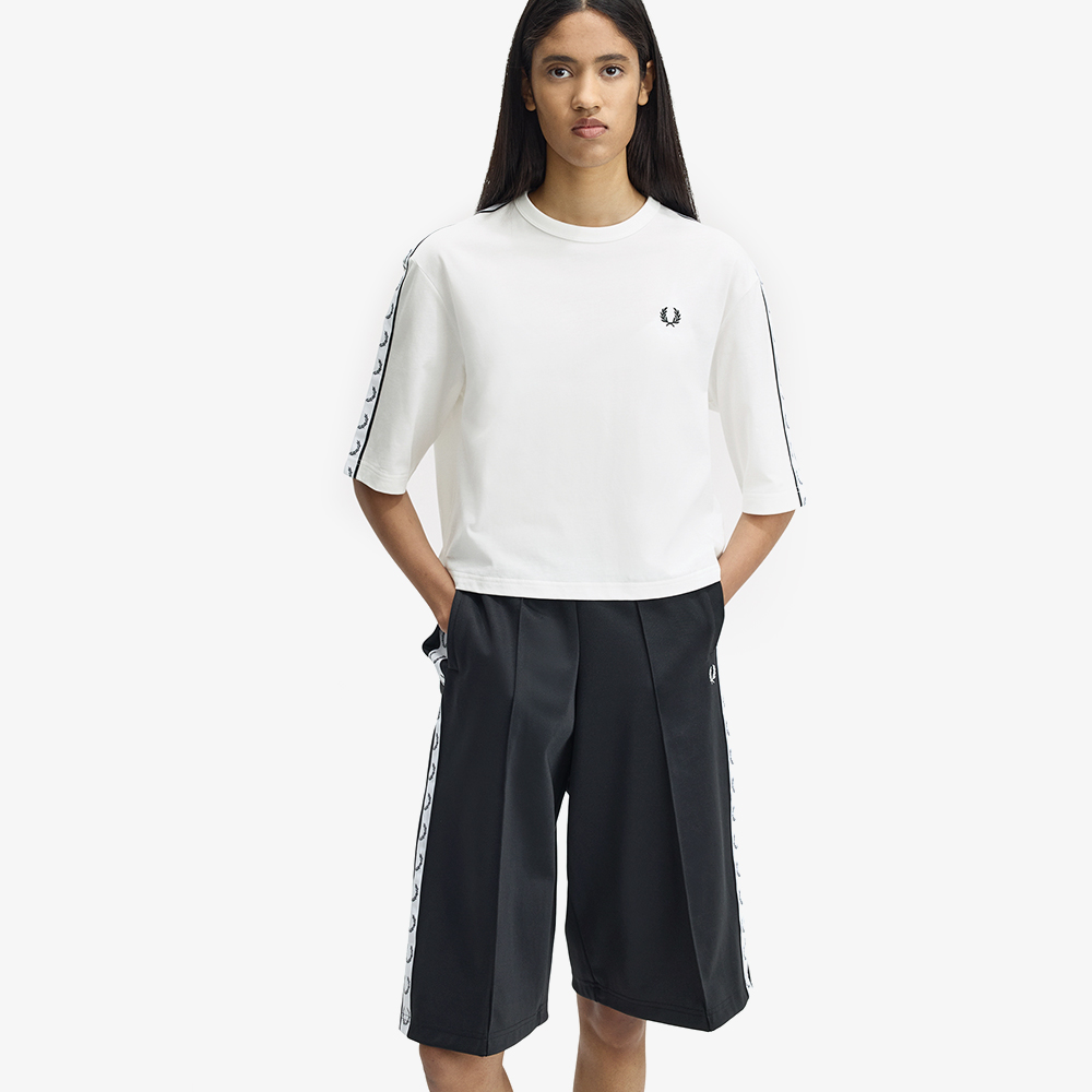 프레드페리 우먼즈 테잎 티셔츠 스노우 화이트(Fred Perry Taped T-Shirt Snow White) - 3