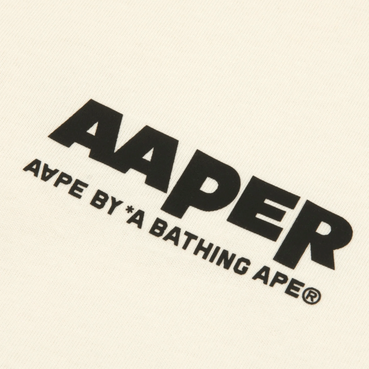 에이프 베이직 에이퍼 티 아이보리 - 26SS(AAPE Basic AAPER Tee Ivory - 26SS) - 4