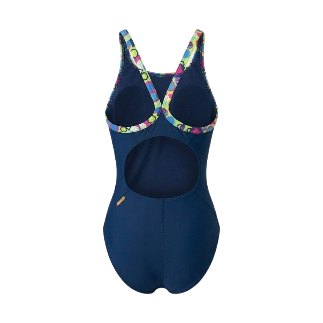 (W) 미즈노 엑서수트 미디움 컷 스윔수트 네이비 라임((W) Mizuno Exersuit Medium Cut Swimsuit Navy Lime) - 2