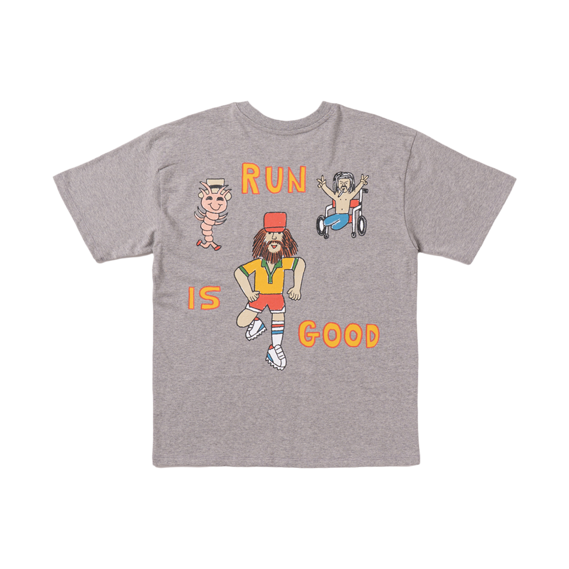 빅웨이브 컬렉티브 런 이즈 굿 반팔 티셔츠 스포츠 그레이(BIGWAVE COLLECTIVE Run Is Good Tee Sport Gray) - 1