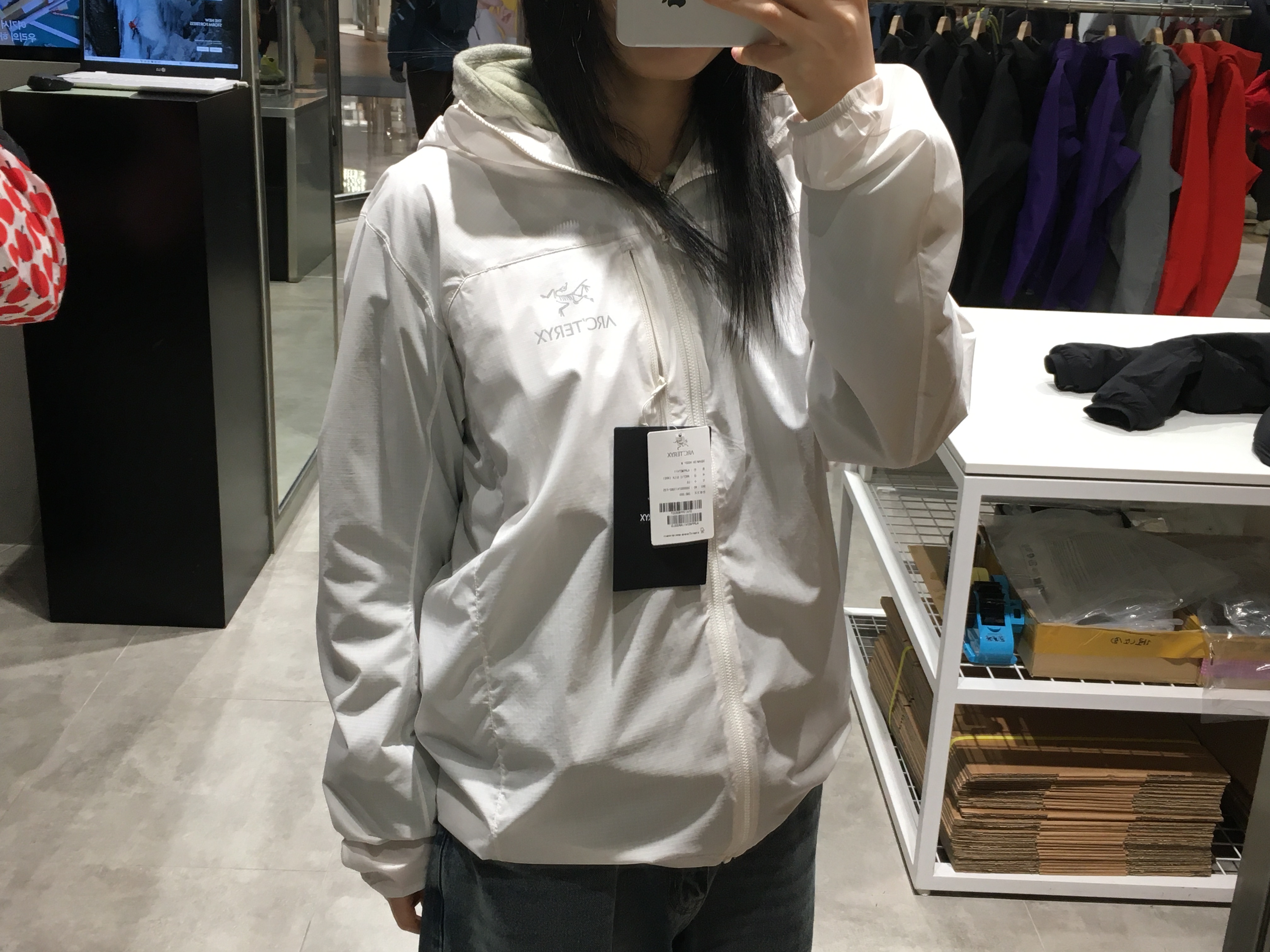 Arc'teryx Squamish Hoody Arctic Silk 착용 스타일