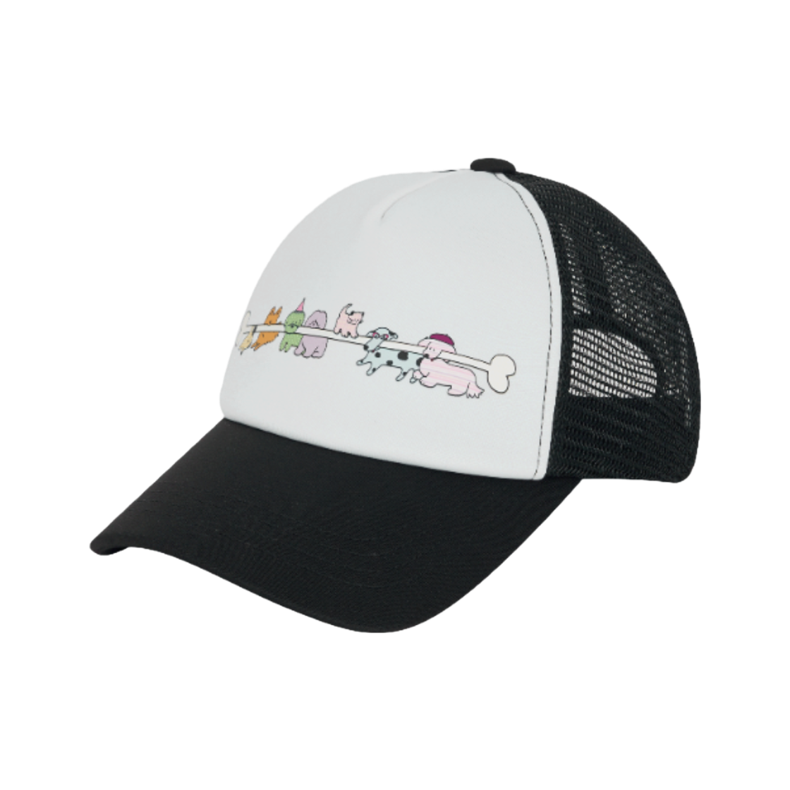 썬릿 퍼피 메쉬 캡 화이트/블랙(SUNLIT Puppy Mesh Cap White/Black)