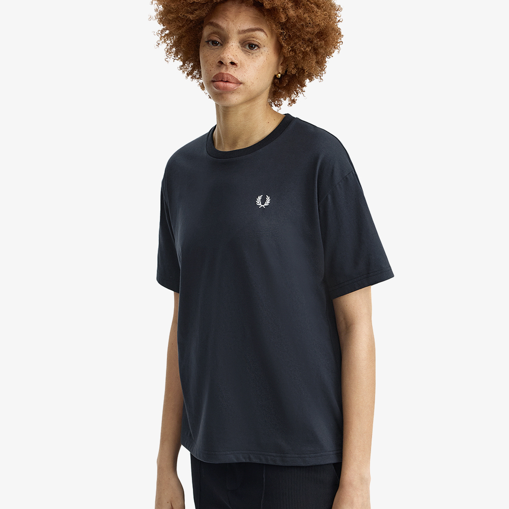 프레드페리 우먼즈 크루넥 티셔츠 네이비(Fred Perry Crew Neck T-Shirt Navy) - 3