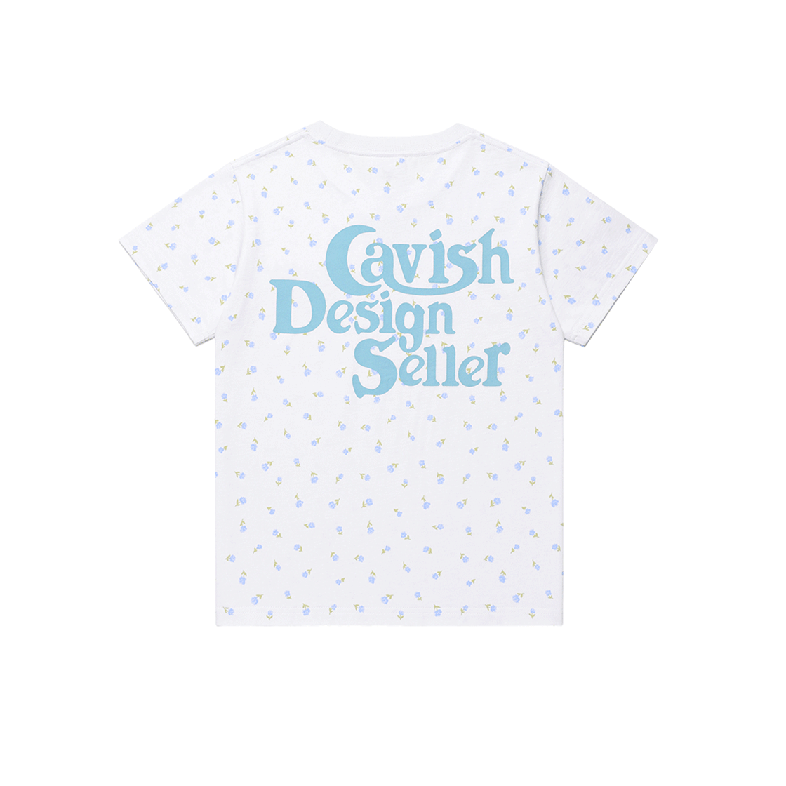카비시 W 플라워 셀러 로고 숏슬리브 티셔츠 화이트(CAVISH W Flower Seller Logo SS Tee White)