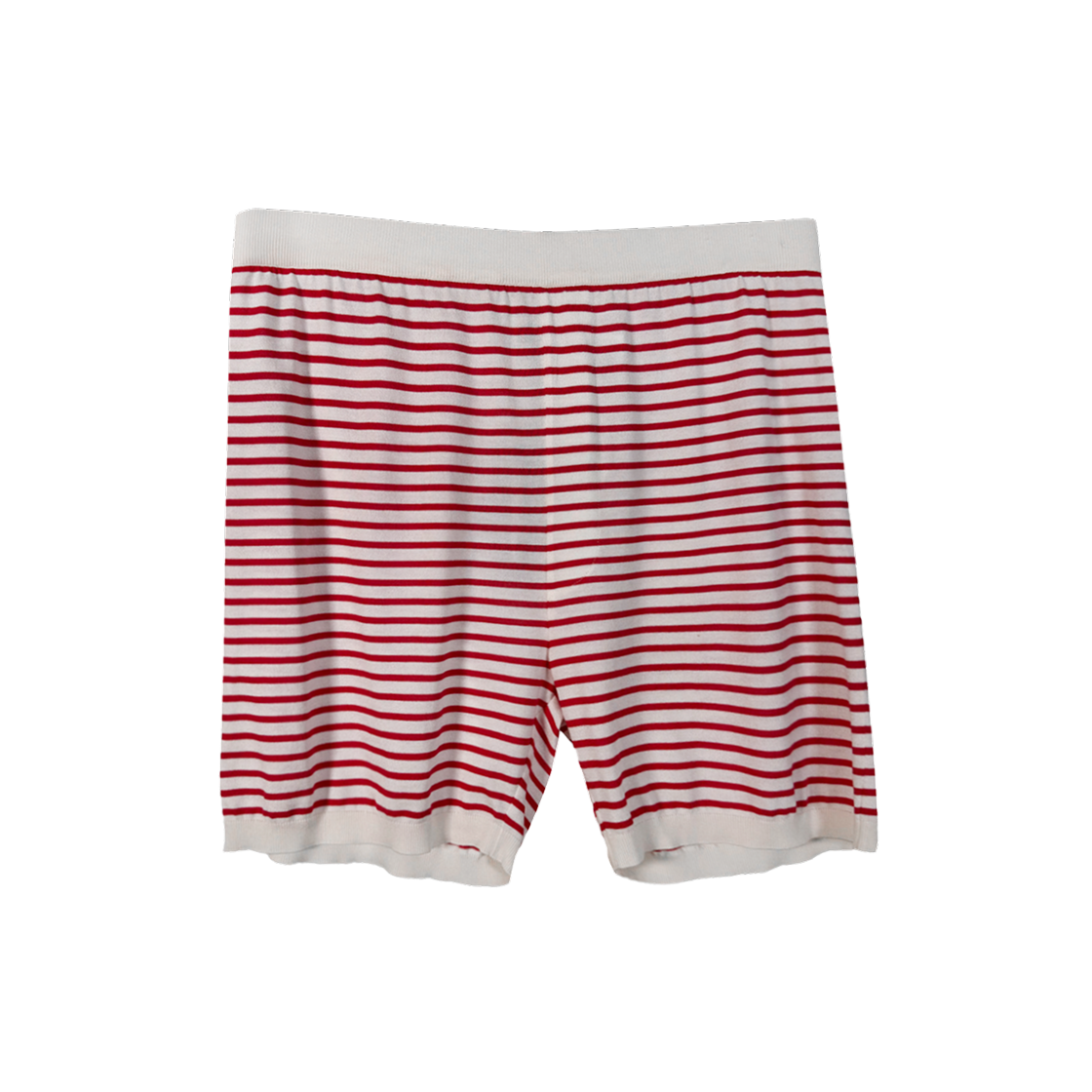 ITA8QLQ3ABRV Prada Men's Silk Triangle Logo Stripe Bermuda Shorts - Red