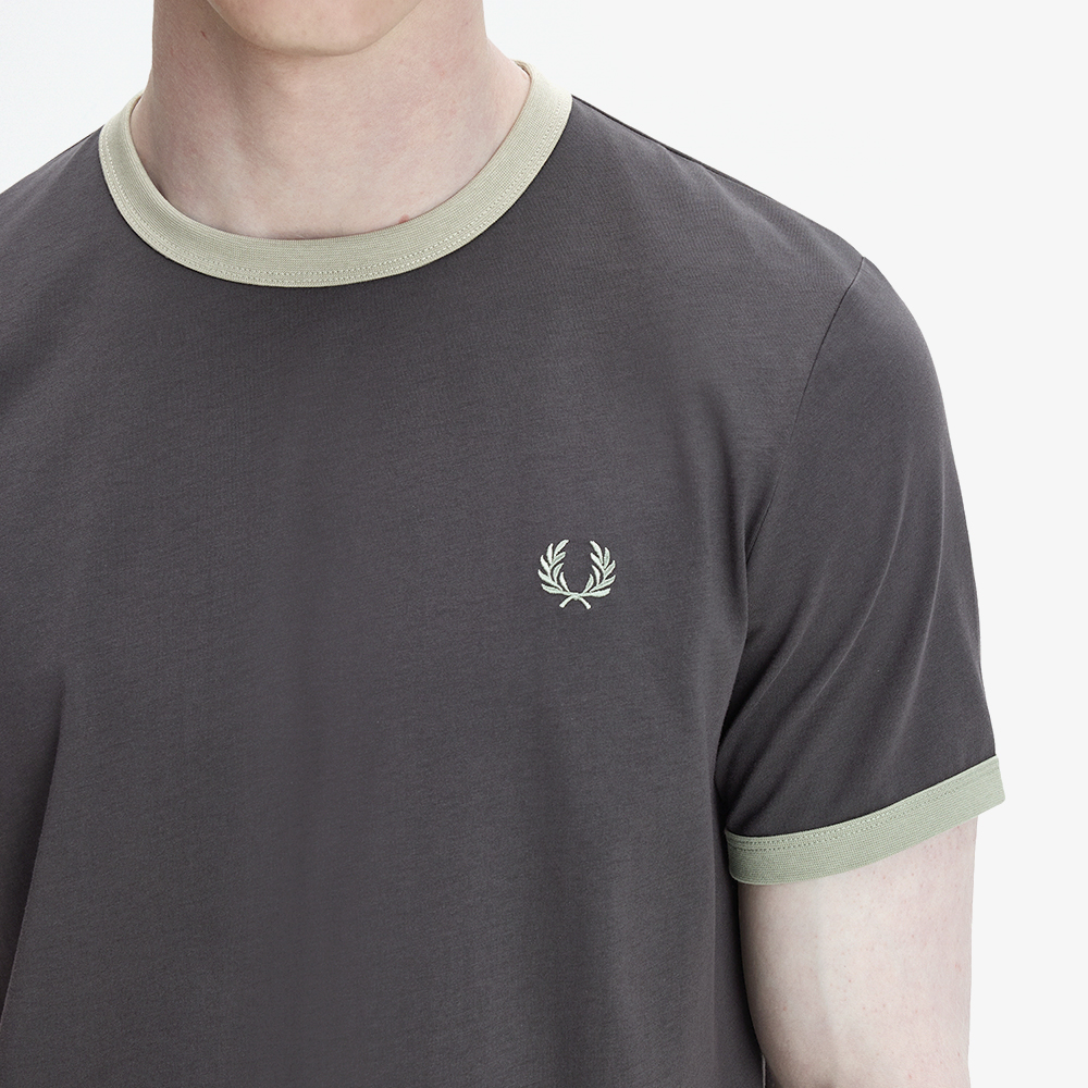 프레드페리 링어 티셔츠 앵커그레이 시그래스(Fred Perry Ringer T-Shirt Anchor Grey Seagrass) - 4