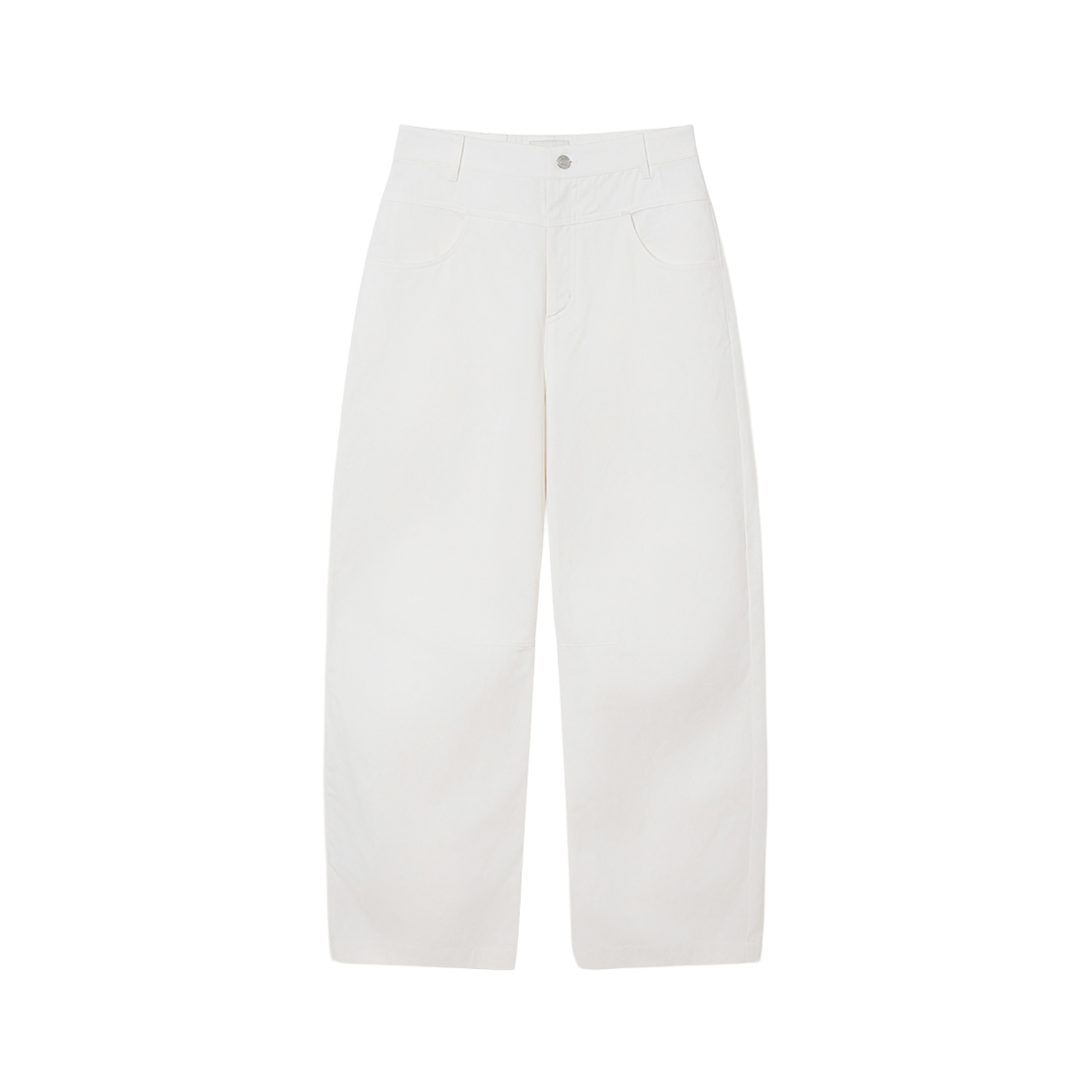 SA261WPT01WHT0 SATUR W Cotton Curved Pants White