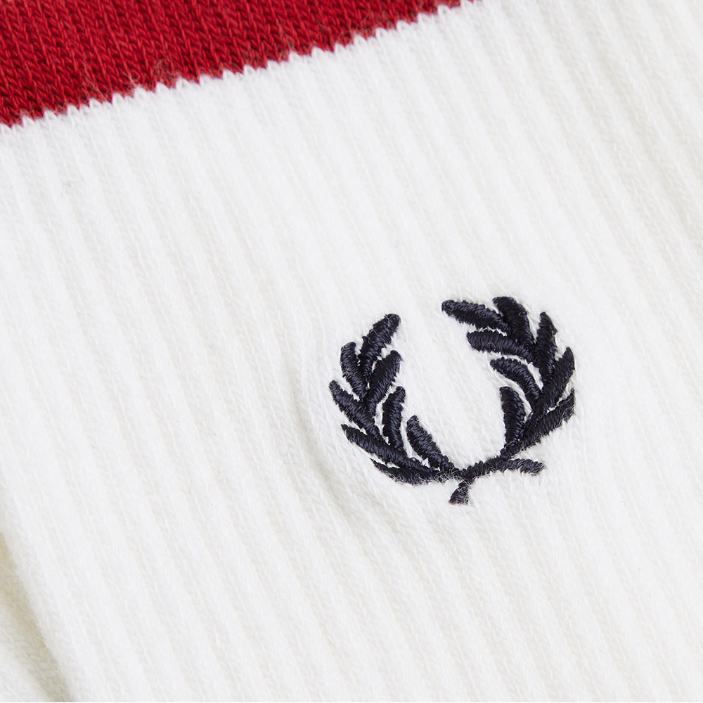 프레드페리 팁드 스포츠 삭스 스노우화이트 번트레드 네이비(Fred Perry Tipped Sports Sock SnowWhite Burntred Navy) - 6