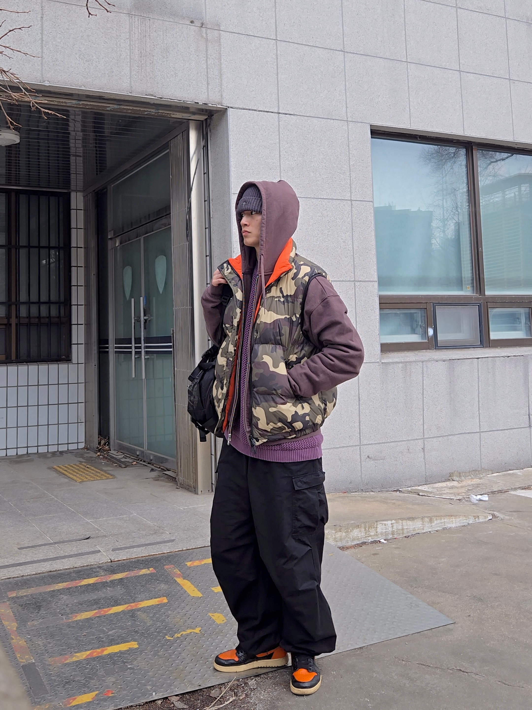 Jordan 1 Retro High Shattered Backboard 3.0, Supreme Open Knit Small Box Sweater Dusty Purple - 22SS 착용 스타일 - 1