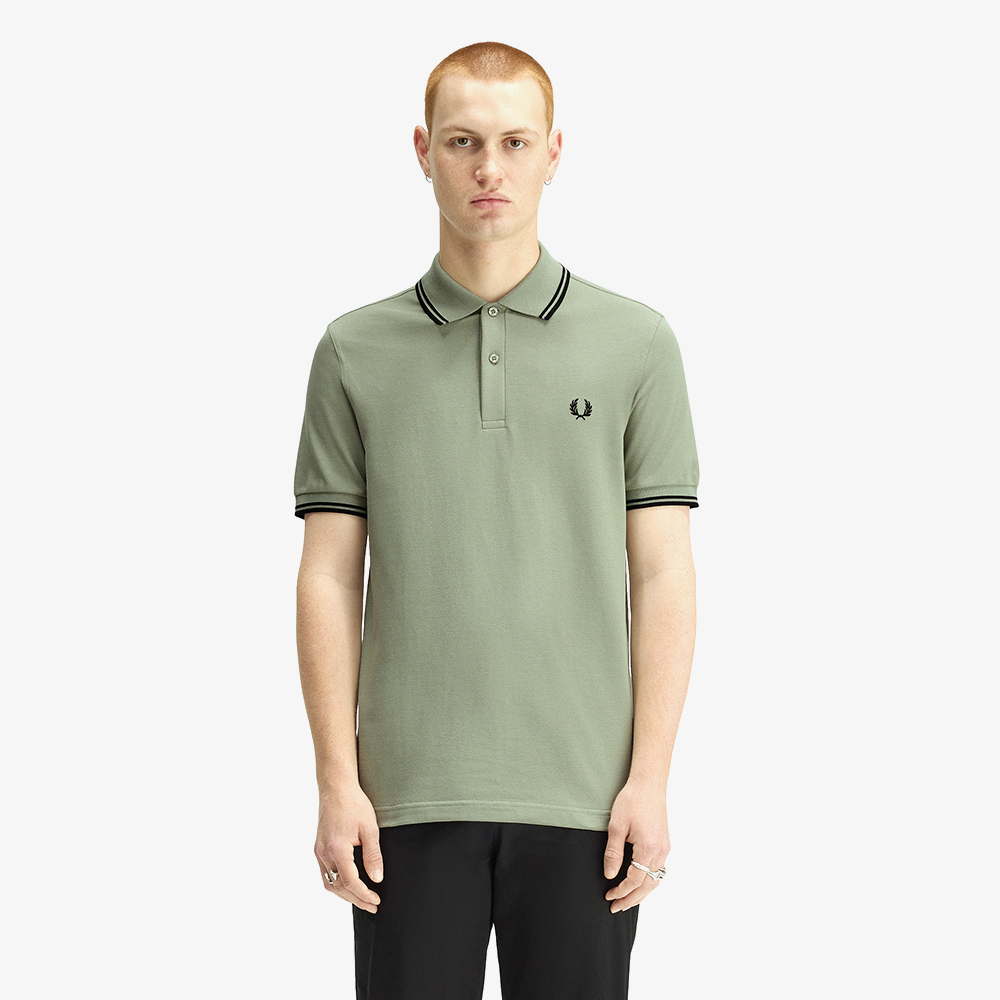 프레드페리 M3600 트윈 팁 프레드페리 셔츠 시그래스 블랙(Fred Perry Twin Tipped Fred Perry Shirt Seagrass Black) - 2