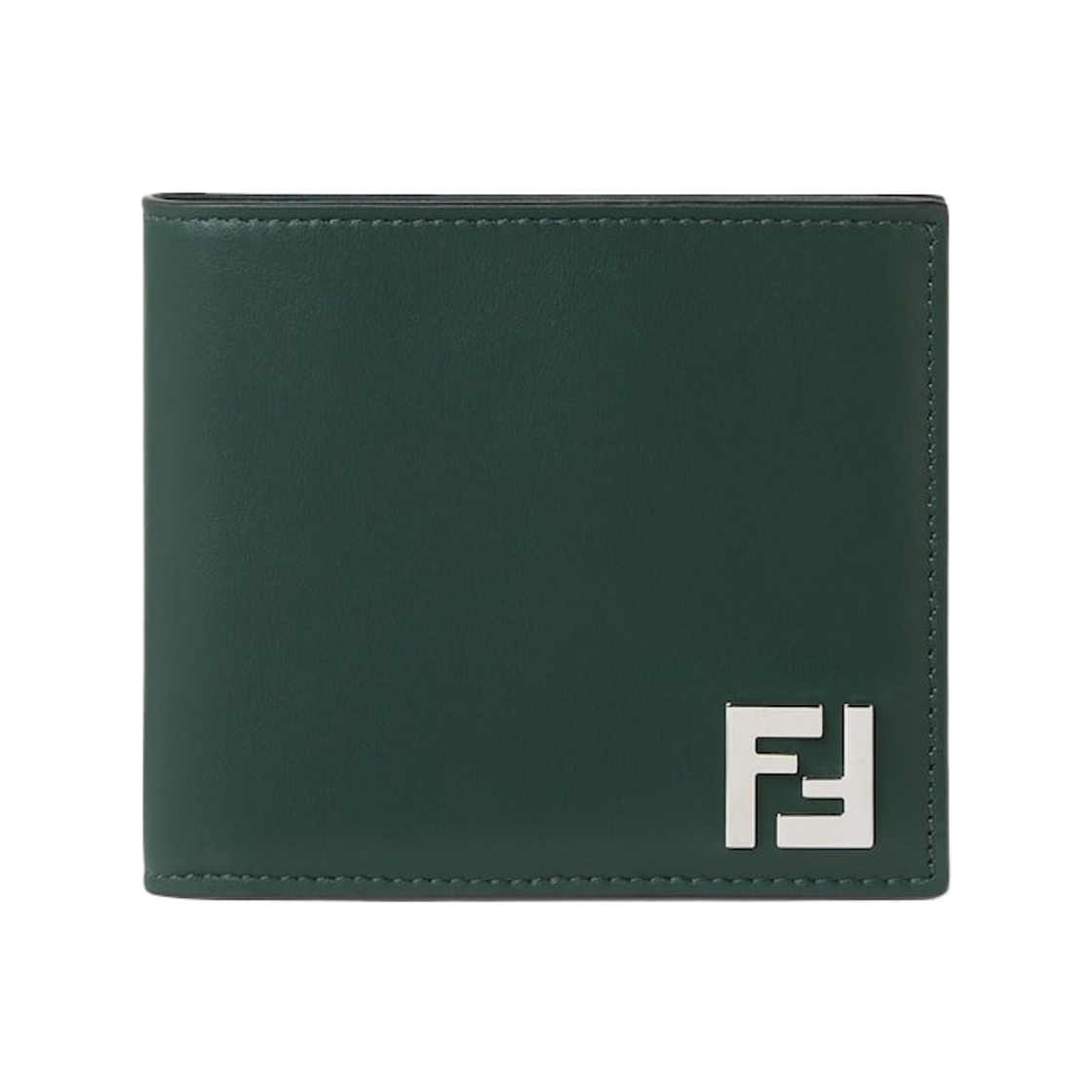 펜디 FF 스퀘어 반지갑 레더 그린(Fendi FF Squared Bi-fold Wallet Leather Green)
