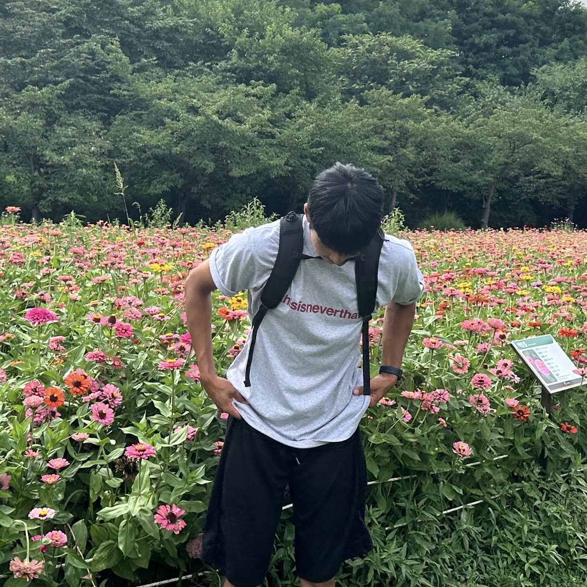 Thisisneverthat T-Logo T-Shirt Heather Grey, Thisisneverthat Sp Backpack 29 Black 착용 스타일