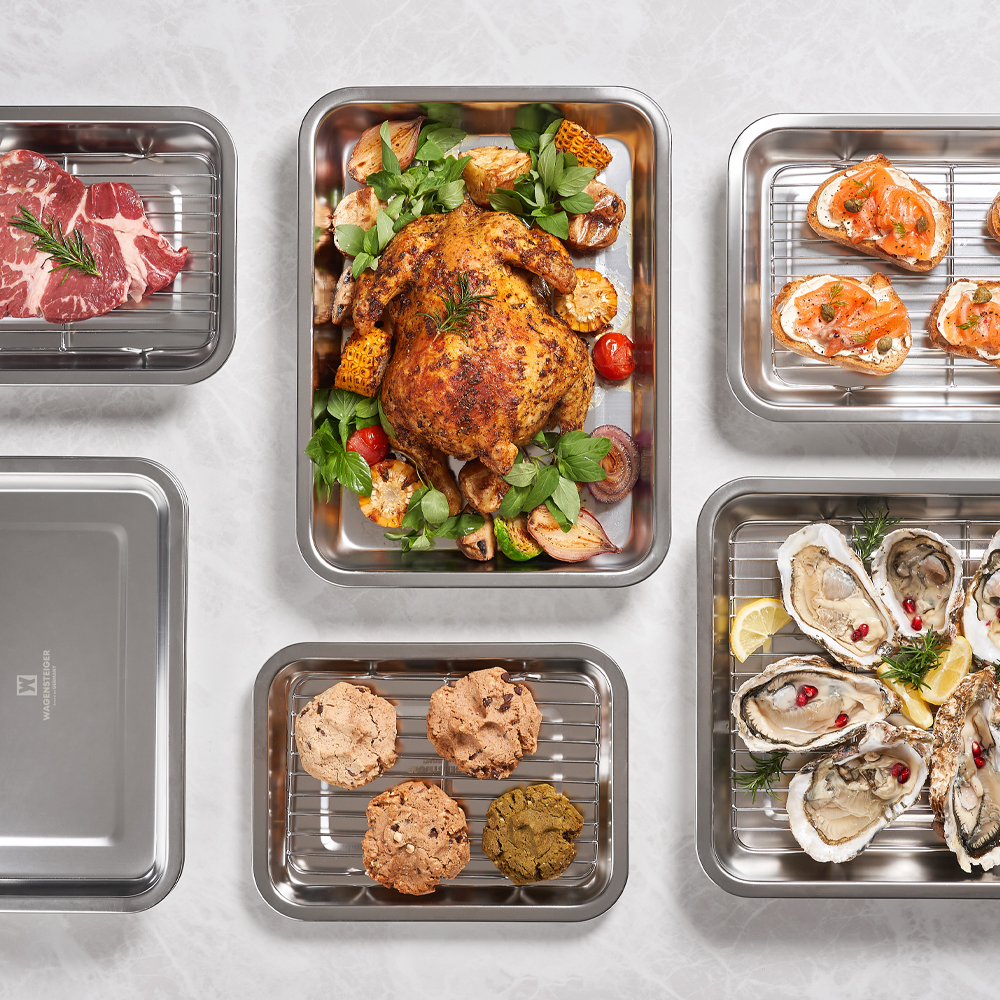 바게슈타이거 스텐 사각트레이 3종세트 No.5(WAGENSTIEGER Non-abrasive Stainless Steel Rectangular Tray Set NO.05) - 5