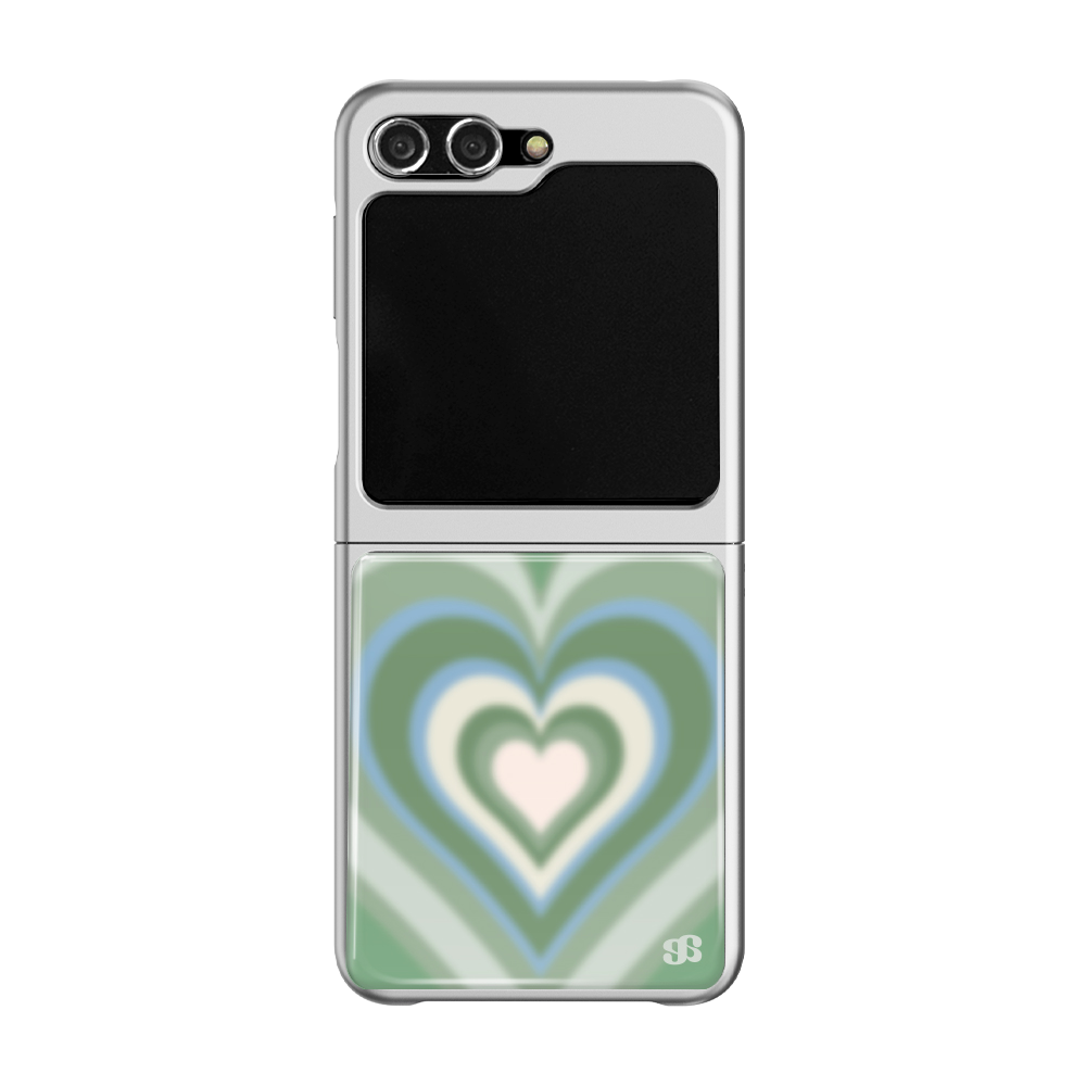 어프어프 선셋 하트 그린 에폭시 범퍼 케이스 실버(earpearp Sunset Heart Green Epoxy Bumper Case - Silver) - 2