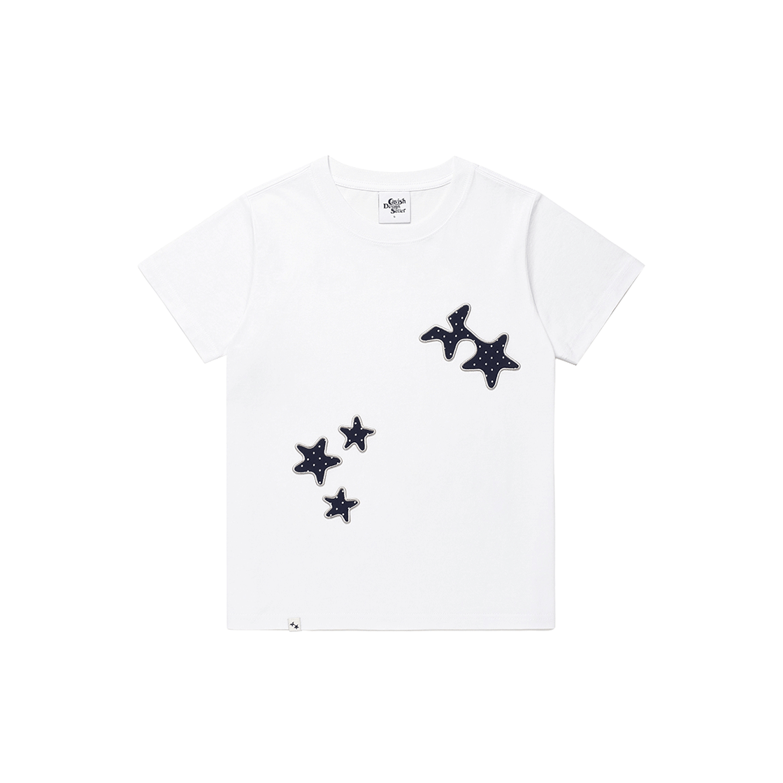 카비시 코지 스타 아플리케 숏슬리브 티셔츠 화이트(CAVISH Cozy Star Applique SS Tee White)